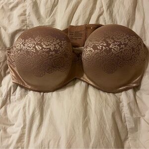 Soma Tan Lace Stunning Support Strapless Bra